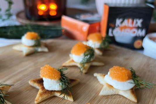 Toaststjärnor med löjrom